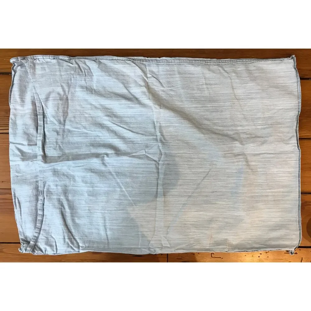 Set Lot 3 IKEA Skogsalm Gray Texture Stripe Pattern Cotton Standard Pillow Cases